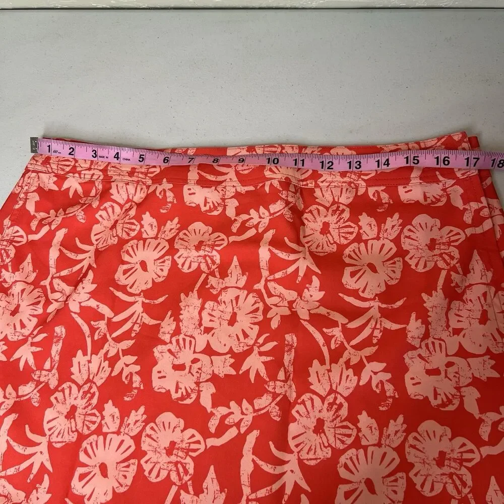 Ripskirt Hawaii Length 2 Wrap Skirt Large Coral Paia Maui Floral Travel Active L